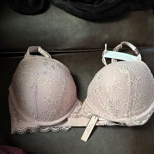 Victoria's Secret Mauve Lace Push-Up Bra